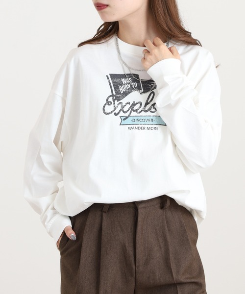 セール】myke BIGシルエットプリントロンT（Tシャツ/カットソー