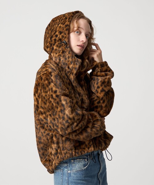 6(ROKU)＞フェイクファー レオパード ブルゾン（その他アウター）｜6