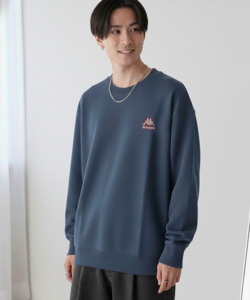 Kappa（カッパ）の「Kappa カッパ スウェット 軽量 裏起毛 クルーネック トレーナー（スウェット・メンズ・ネイビー/ブラック/杢グレー・M/L/LL）」の3枚目の写真