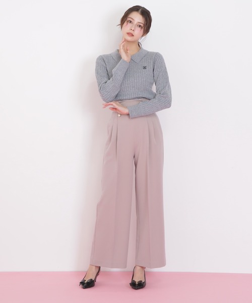 JILL by JILL STUART(ジルバイジルスチュアート)の「◇メタル釦ストレートイージーパンツ(その他パンツ・レディース・ピンク/ネイビー/グレー・MEDIUM/SMALL)」の13枚目の写真