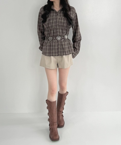 frunco(フランコ)の「レザーショートパンツ(その他パンツ・レディース・ブラック/ブラウン/ホワイト・MEDIUM)」の14枚目の写真
