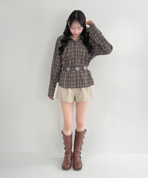 frunco(フランコ)の「レザーショートパンツ(その他パンツ・レディース・ブラック/ブラウン/ホワイト・MEDIUM)」の12枚目の写真