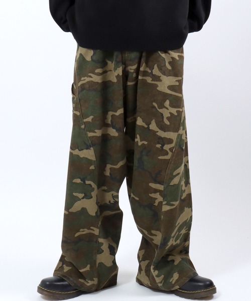 セール】レオパード・迷彩・ツリーカモフラ 総柄ペインターポケット