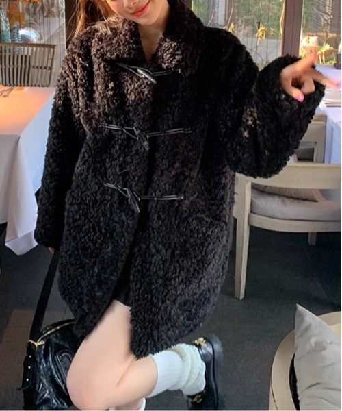 セール】プードルファーダッフルミドルコート（ダッフルコート