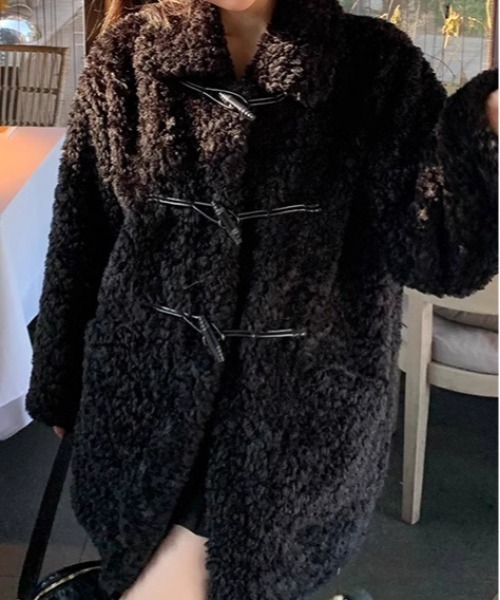 セール】プードルファーダッフルミドルコート（ダッフルコート