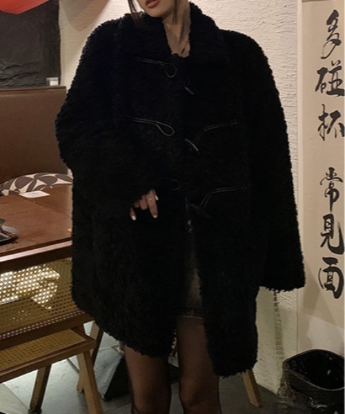 セール】プードルファーダッフルミドルコート（ダッフルコート