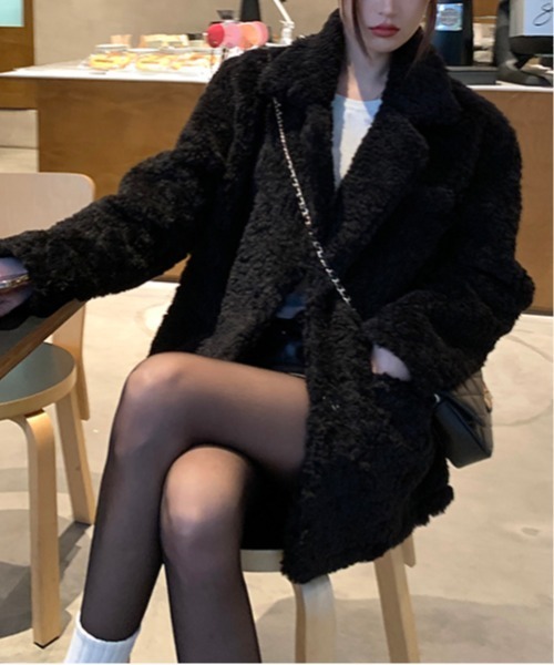 セール】プードルファーダッフルミドルコート（ダッフルコート