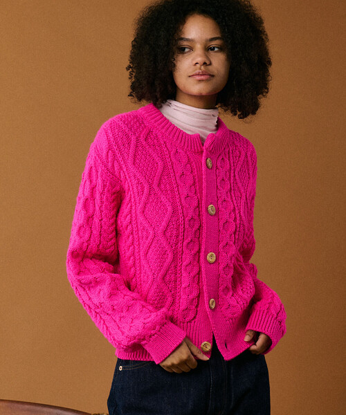 James Charlotte | ウール アランニットカーディガン WOMEN