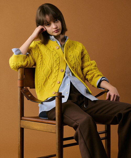 James Charlotte | ウール アランニットカーディガン WOMEN