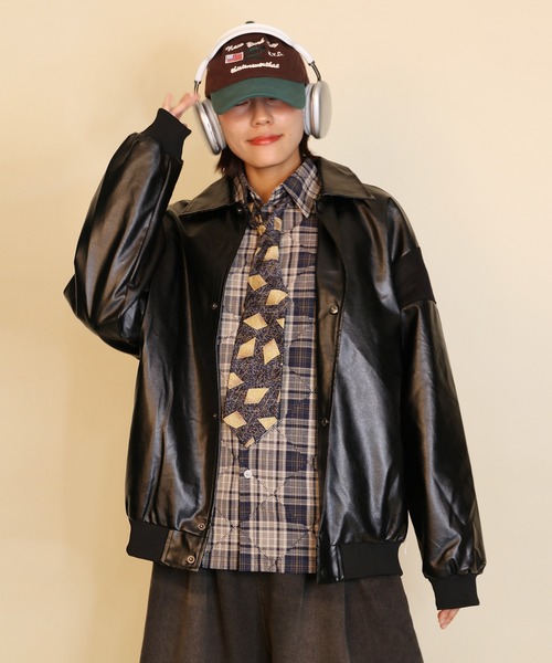 aimoha(アイモハ)の「フェイクレザー ジャケット/Faux leather jacket(ライダースジャケット・メンズ・ブラック・LARGE/MEDIUM/X-LARGE)」の14枚目の写真