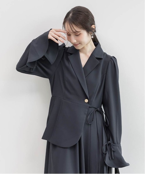 RANDA(ランダ)の「テーラードカラーワンピース(ワンピース・レディース・クリーム/チェック/ネイビー・1/0)」の18枚目の写真