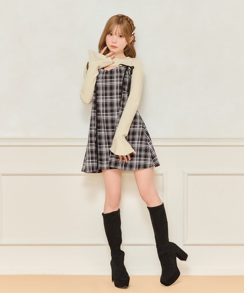 apres jour(アプレジュール)の「ショート丈ニットトップス(ニット/セーター・レディース・アイボリー/ダークブラウン/ブラック・X-LARGE/フリー)」の12枚目の写真
