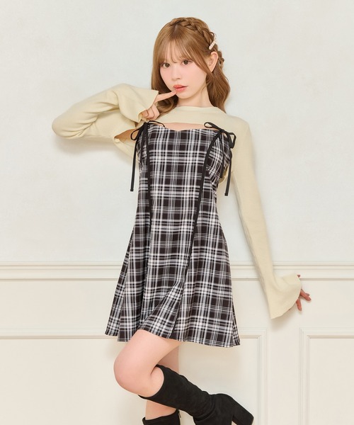 apres jour(アプレジュール)の「ショート丈ニットトップス(ニット/セーター・レディース・アイボリー/ダークブラウン/ブラック・X-LARGE/フリー)」の9枚目の写真