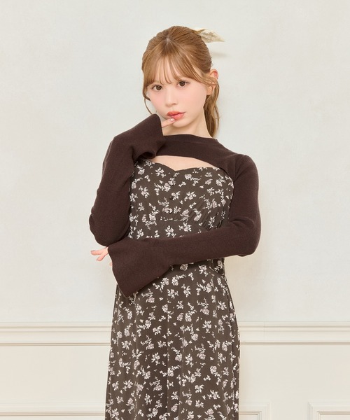 apres jour(アプレジュール)の「ショート丈ニットトップス(ニット/セーター・レディース・アイボリー/ダークブラウン/ブラック・X-LARGE/フリー)」の19枚目の写真