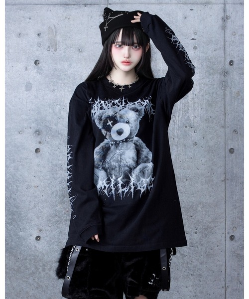 Amilige（アミリージュ）の「Toxic TeddyプリントロングTシャツ（T