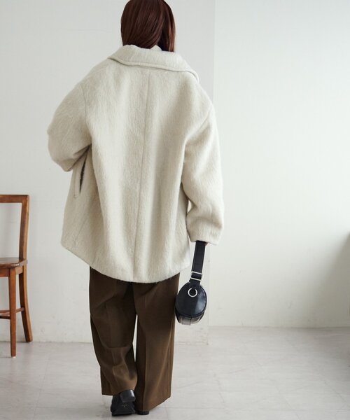 着こなしやすい】ステンカラーシャギーミドルコート（その他アウター