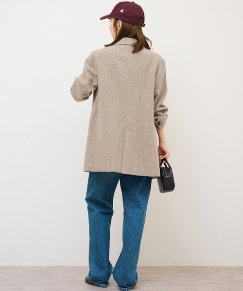 シルクネップツイードシングルジャケット（テーラードジャケット