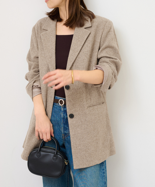 ❁ JURGENLEHL ウール・シルクツイードジャケット ❁ JURGENLEHL ウール・シルクツイードジャケット ジャケット