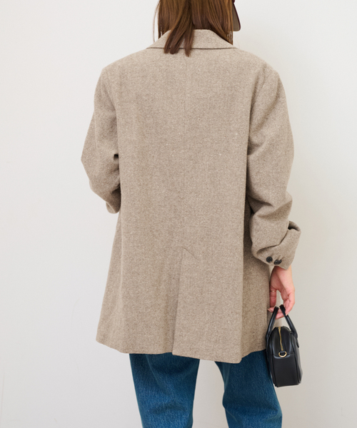 シルクネップツイードシングルジャケット（テーラードジャケット