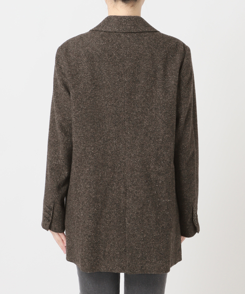 シルクネップツイードシングルジャケット（テーラードジャケット