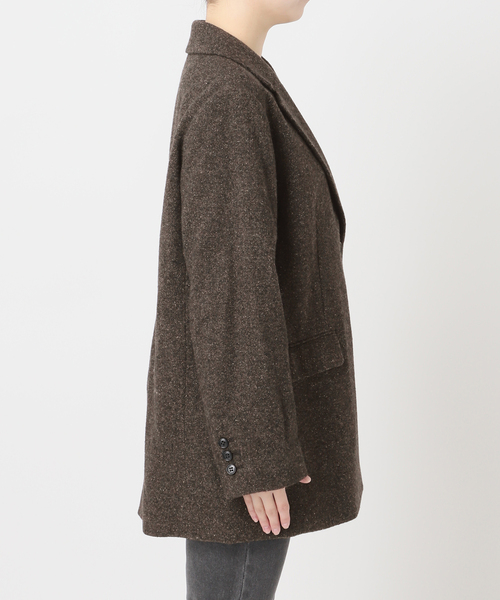 ❁ JURGENLEHL ウール・シルクツイードジャケット 尾州産 ウールシルク混 ツイードジャケットコート 通販 - ディノス