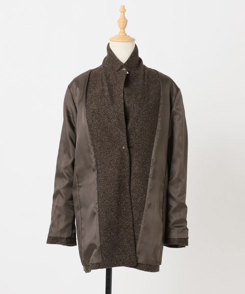 セール】シルクネップツイードシングルジャケット（テーラード
