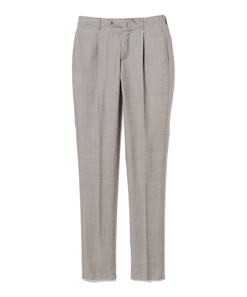 BEAMS F（ビームスエフ）の「【別注】PT TORINO / GENTLEMAN-F ウール シャークスキン 1プリーツ スラックス（その他パンツ・メンズ・グレー/チャコールグレー・46/48/50/44/52/42）」の2枚目の写真