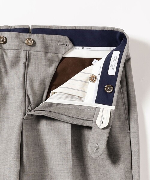 BEAMS F（ビームスエフ）の「【別注】PT TORINO / GENTLEMAN-F ウール シャークスキン 1プリーツ スラックス（その他パンツ・メンズ・グレー/チャコールグレー・46/48/50/44/52/42）」の6枚目の写真