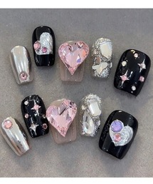 shoppinggo(�V���b�s���O�S�[)�̃l�C���`�b�v �V���[�g ���炫�� �u���C�_�� �n�[�g �s���N �u���b�N ���� �l�C���A�[�g �A�[�g�`�b�v �f�R�`�b�v �I�[�o�� �E�G�f�B��(�l�C���V�[��/�l�C���`�b�v)