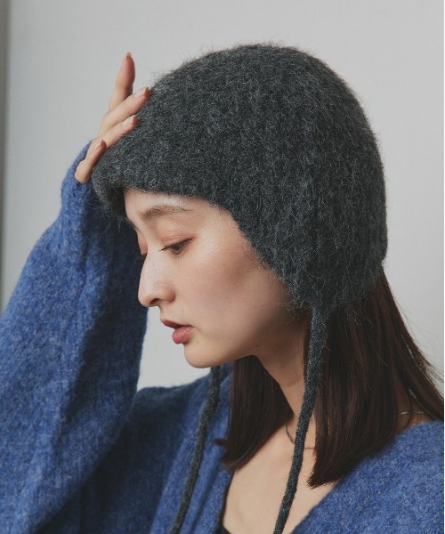 ad thie(アドティエ)の「イヤーフラップ ニットキャップ(ニットキャップ/ビーニー・レディース・チャコール/ブラウン/ブラック/ベージュ・FREE)」の14枚目の写真