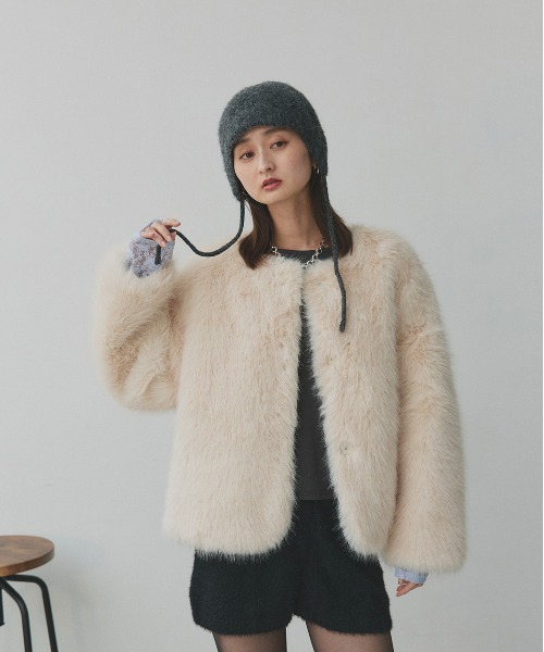ad thie(アドティエ)の「イヤーフラップ ニットキャップ(ニットキャップ/ビーニー・レディース・チャコール/ブラウン/ブラック/ベージュ・FREE)」の20枚目の写真