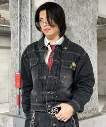 MandO（Auntie Rosa）（エムオー）の「ウォッシュペイントデニムジャケット/セットアップ着用可（デニムジャケット・メンズ）」