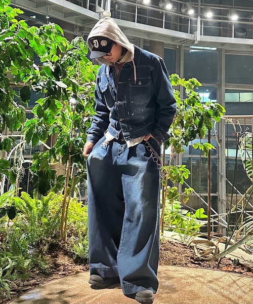 MandO（Auntie Rosa）（エムオー）の「ウォッシュペイントデニムジャケット/セットアップ着用可（デニムジャケット・メンズ・インディゴブルー/ブラック・LARGE/MEDIUM）」の16枚目の写真