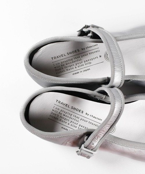 chausser(ショセ)の「【KS】【TRAVEL SHOES by chausser/トラベルシューズバイショセ】ワンストラップ シューズ(ローファー・レディース・シルバー/ブラック・36/37/38/39)」の6枚目の写真