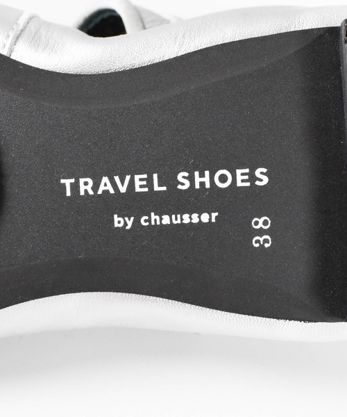 chausser(ショセ)の「【KS】【TRAVEL SHOES by chausser/トラベルシューズバイショセ】ワンストラップ シューズ(ローファー・レディース・シルバー/ブラック・36/37/38/39)」の11枚目の写真