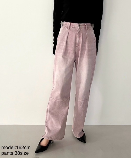 YENN イエン HIGH RISE TUCK WIDE PINK YENN（イエン）HIGH RISE TUCK WIDE PANTS / PINK 【公式通販】