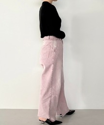 YENN（イエン）の「YENN（イエン）HIGH RISE TUCK WIDE PANTS / PINK
