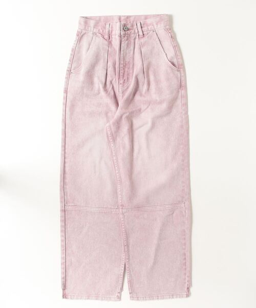 YENN（イエン）HIGH RISE TUCK WIDE PANTS / PINK 【公式通販】