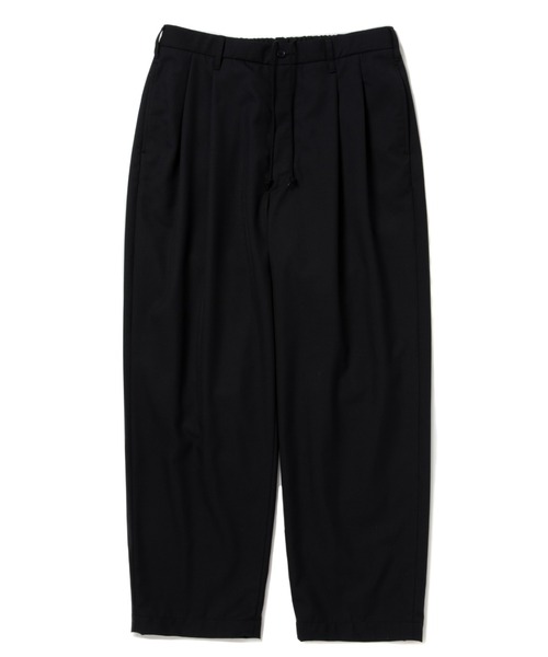 COOTIE PRODUCTIONS(クーティープロダクションズ)の「T/W Saxony 2 Tuck Wide Easy Trousers(スラックス・メンズ・ブラック/グレー・SMALL/MEDIUM/LARGE/X-LARGE)」の2枚目の写真