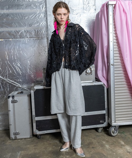 AULA AILA（アウラアイラ）の「レースバルーンブルゾン（ブルゾン・レディース・ホワイト/ブラック/ピンク・0）」の9枚目の写真