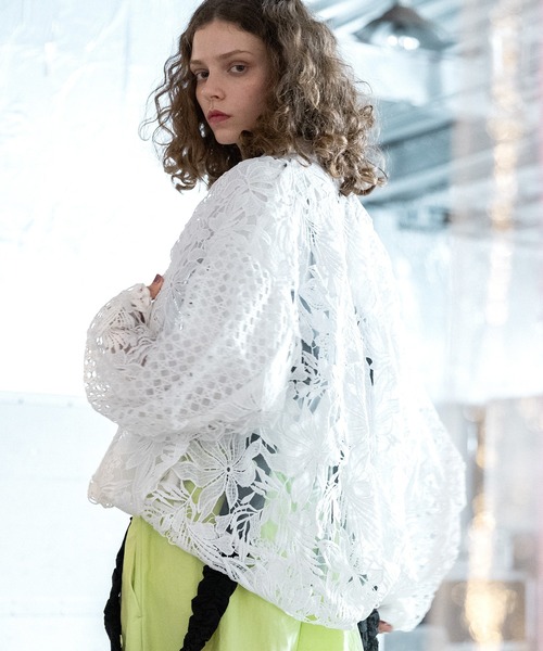 AULA AILA（アウラアイラ）の「レースバルーンブルゾン（ブルゾン・レディース・ホワイト/ブラック/ピンク・0）」の20枚目の写真