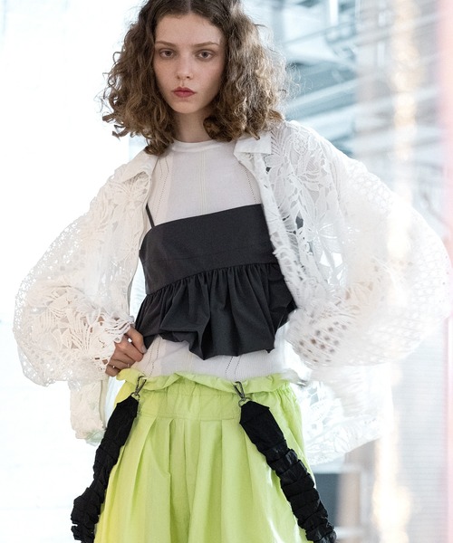 AULA AILA（アウラアイラ）の「レースバルーンブルゾン（ブルゾン・レディース・ホワイト/ブラック/ピンク・0）」の21枚目の写真