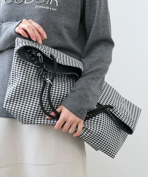 le.coeur blanc(ルクールブラン)の「【撥水】ナイロンパッカブルトート(トートバッグ・レディース・ブラック系その他/ブラック/ブラウン/ベージュ・FREE)」の2枚目の写真