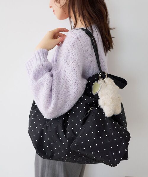 le.coeur blanc(ルクールブラン)の「【撥水】ナイロンパッカブルトートバッグ(トートバッグ・レディース・ブラック系その他/ブラック/ブラウン/ベージュ/ブラック系その他3/グリーン・FREE)」の3枚目の写真