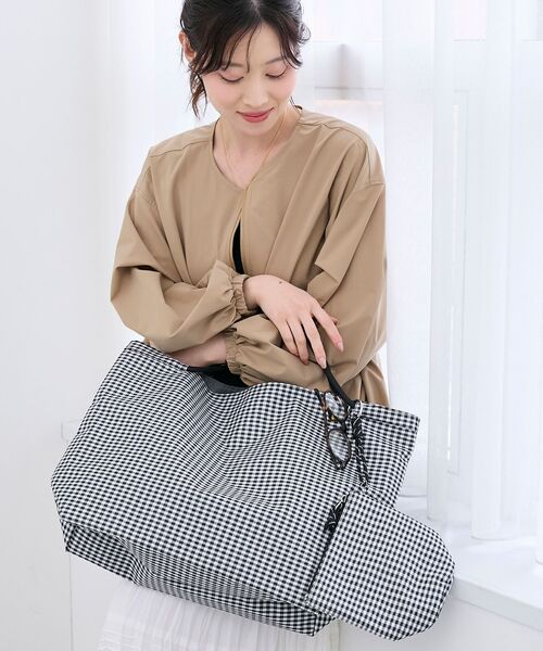 le.coeur blanc（ルクールブラン）の「【撥水】ナイロンパッカブルトート（トートバッグ・レディース・ブラック系その他/ブラック/ブラウン/ベージュ・FREE）」の10枚目の写真