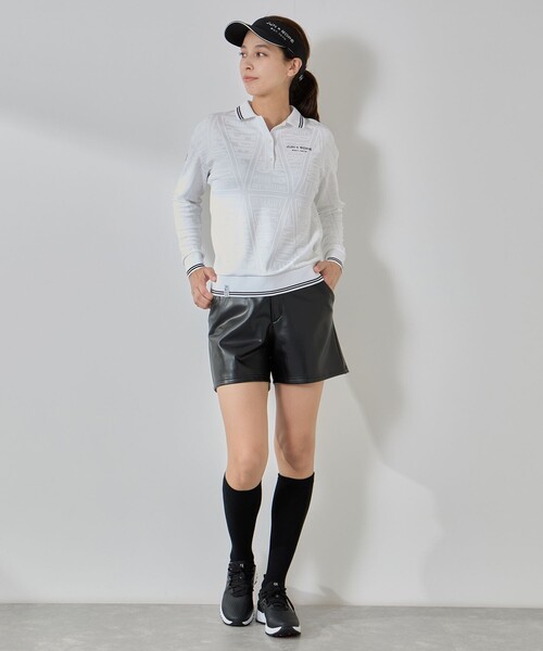 JUN&ROPE'(ジュンアンドロペ)の「レザーライクショートパンツ/Oggi掲載(その他パンツ・レディース・ブラック/ベージュ・M/L/S)」の13枚目の写真