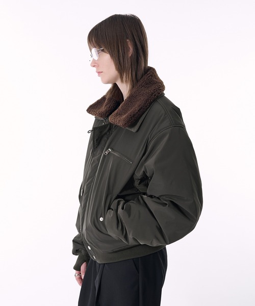 SELLE GLANT(セレグランテ)の「N-2B CONVERTIBLE BOA BLOUSON/N-2Bコンバーチブルボアブルゾン(MA-1・メンズ・ブラック/カーキ/ブラック系・SMALL/MEDIUM/LARGE)」の18枚目の写真