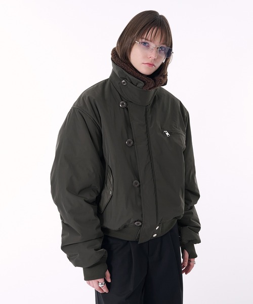 00s y2k▼SLY BOA SLEEVE N-2B ブルゾン N-2B CONVERTIBLE BOA BLOUSON/N-2Bコンバーチブルボアブルゾン（MA-1