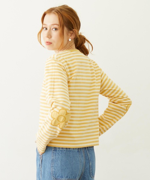 MILKFED.（ミルクフェド）の「FLOWER ELBOW CARDIGAN（カーディガン/ボレロ・レディース・ライトピンク/ブラック/ネイビー/イエロー・ONE SIZE）」の3枚目の写真