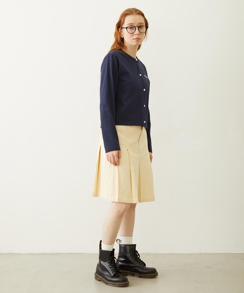 MILKFED.（ミルクフェド）の「FLOWER ELBOW CARDIGAN（カーディガン/ボレロ・レディース・ライトピンク/ブラック/ネイビー/イエロー・ONE SIZE）」の8枚目の写真